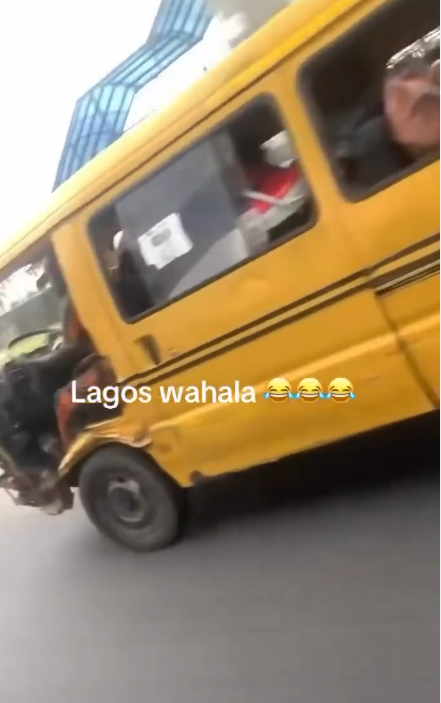 Un usuario de las redes sociales comparte un vídeo de un autobús destartalado autorizado para transportar pasajeros en Lagos